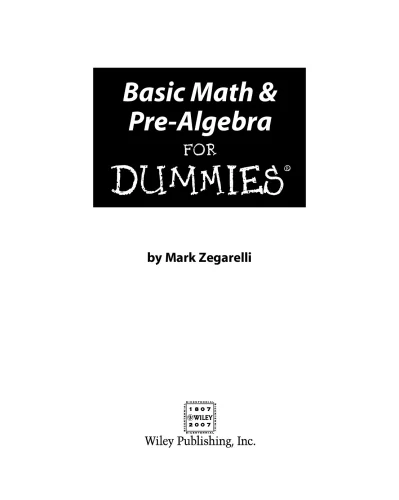 Basic Math Pre Algebra for Dummies