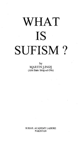 What is Sufism Martin Lings