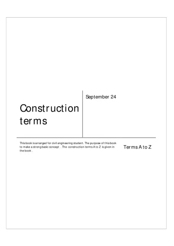 Construction Terms